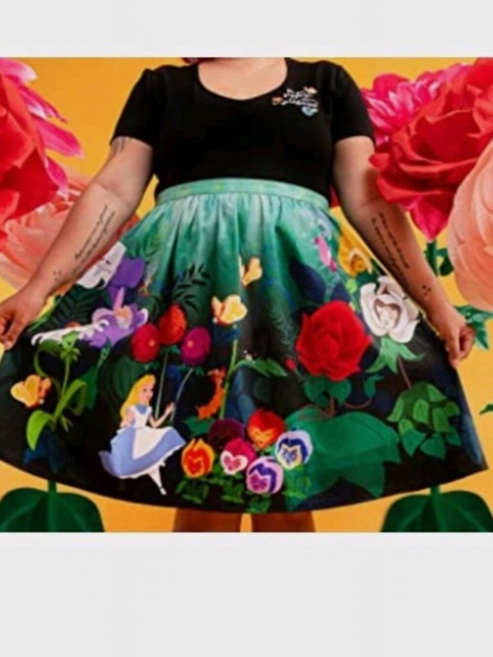 Loungefly Stitch Shoppe Disney Alice in Wonderland Skirt 3XL New No Pin
